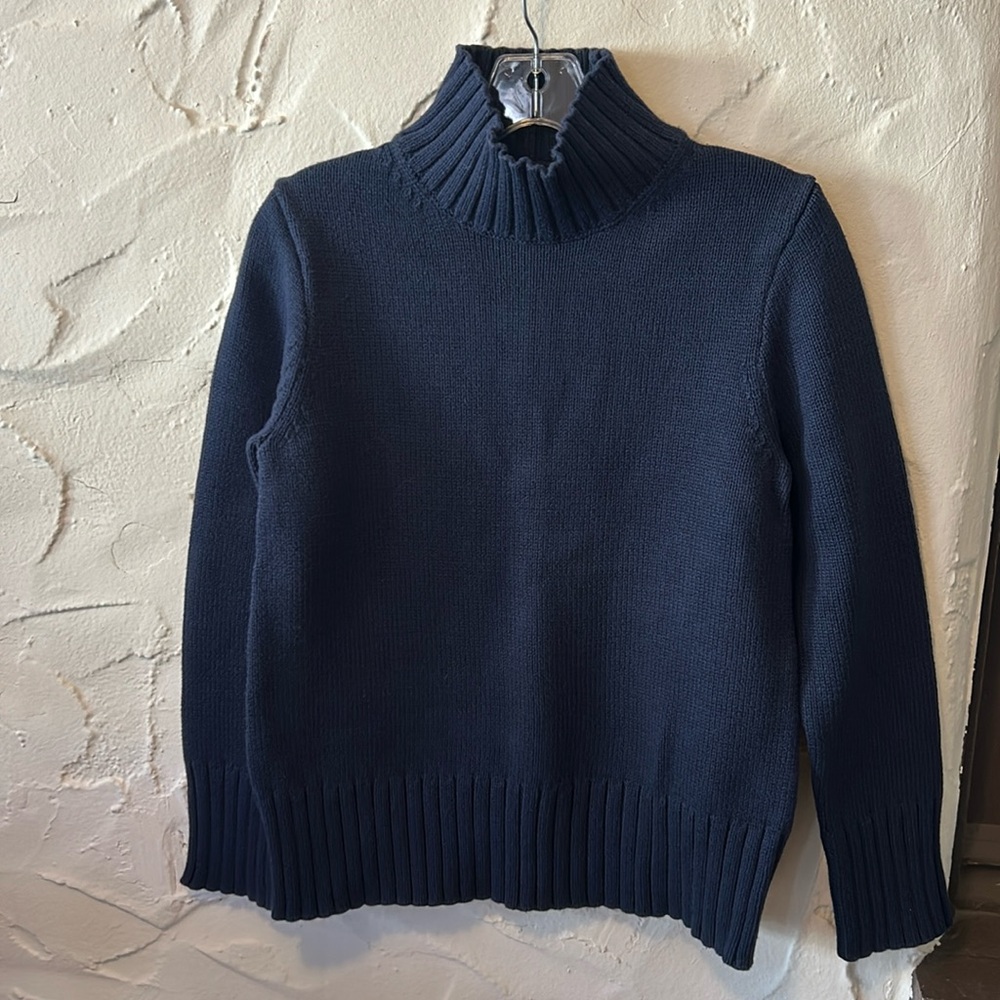 J CREW Navy %100 Cotton Heavyweight XS/S Sweater NWT!